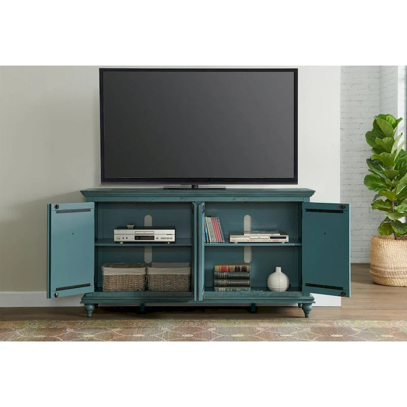 Meuble TV console en bois massif 65