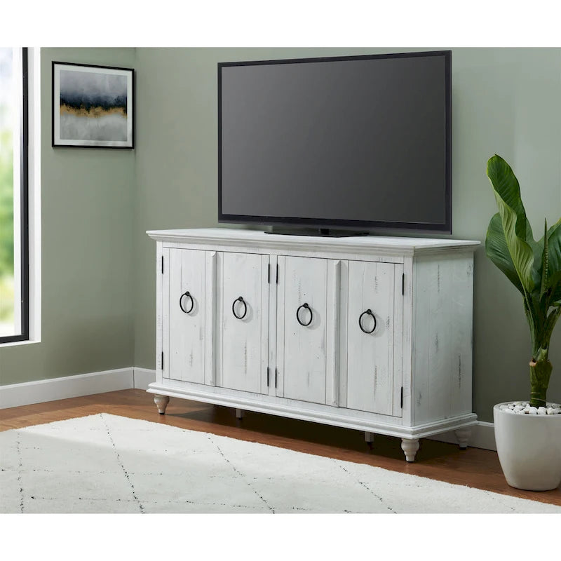 Meuble TV console en bois massif 65