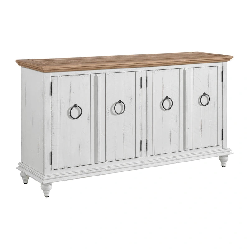 Meuble TV console en bois massif 65