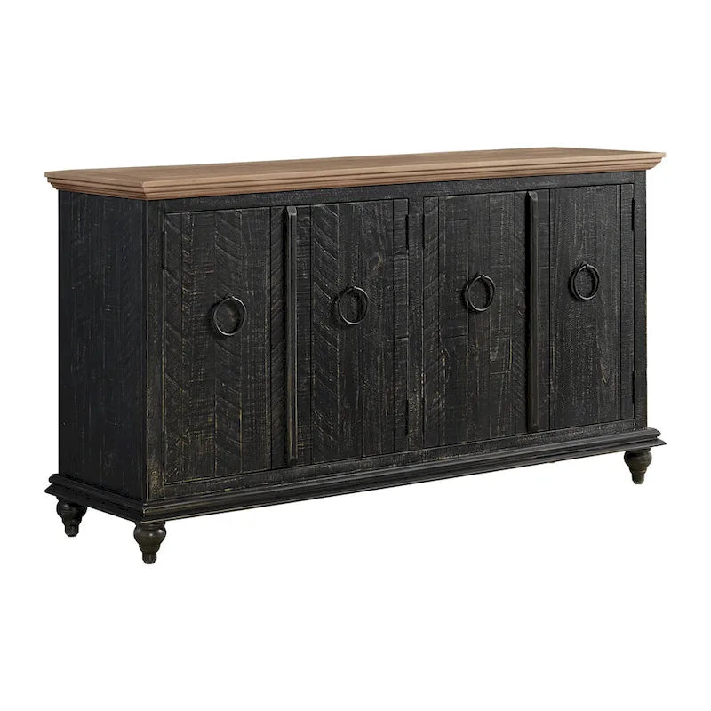 Meuble TV console en bois massif 65