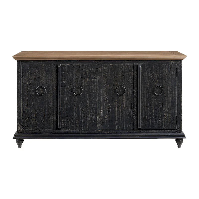 Meuble TV console en bois massif 65