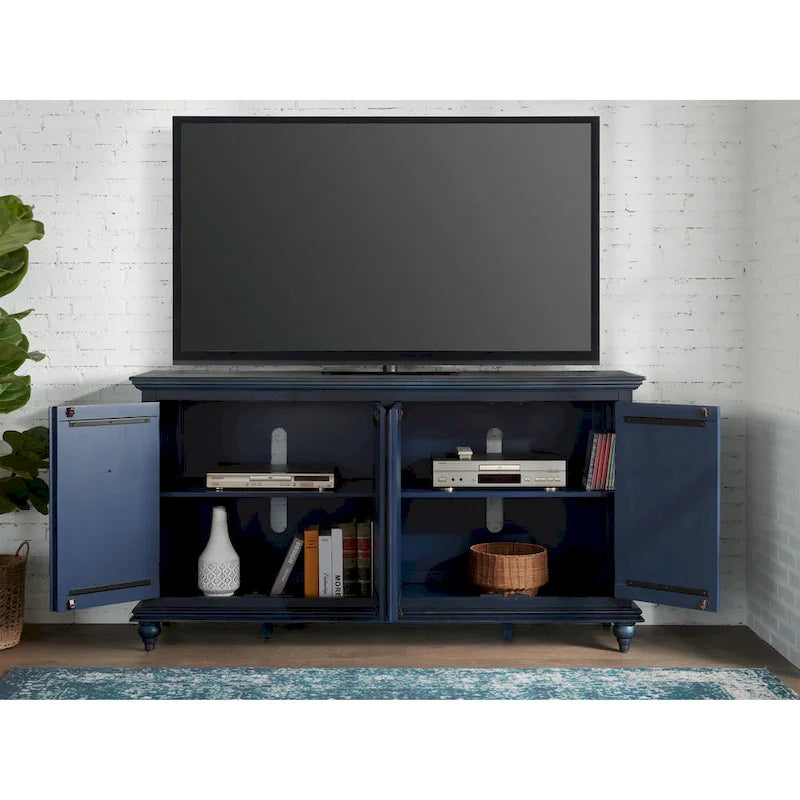 Meuble TV console en bois massif 65