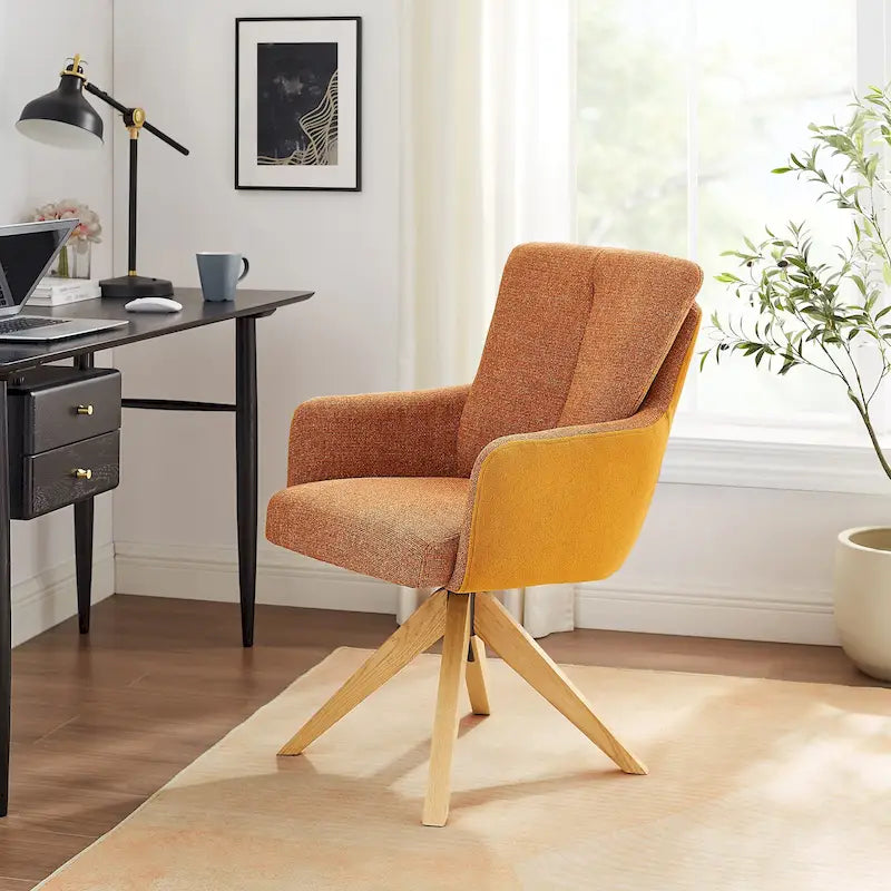 Chaise de bureau pivotante de style moderne du milieu du siècle
