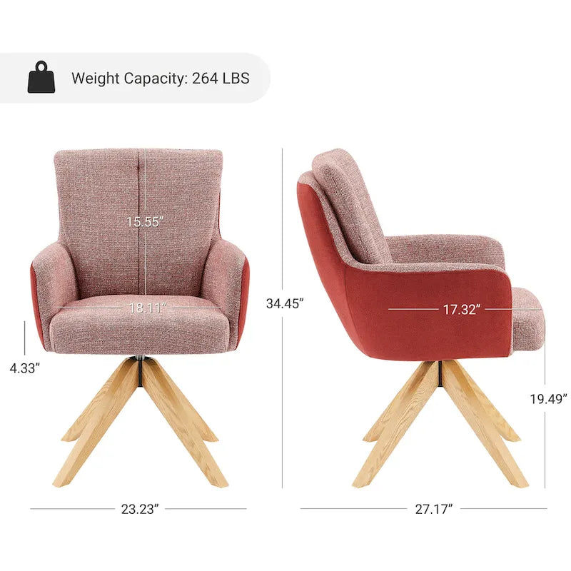Chaise de bureau pivotante de style moderne du milieu du siècle