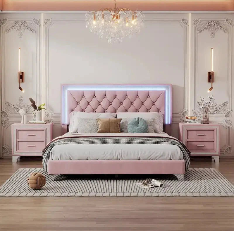 Upholstered Platform Bed (Look at the options before placing an order)