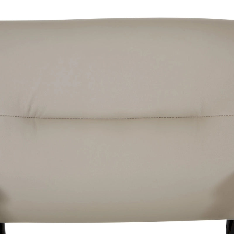 Chaise visiteur en similicuir et cadre finition noire