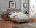 Porch & Den Hindon Dark Grey Upholstered Platform Bed