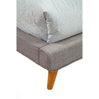 Lit plateforme rembourré gris foncé Hindon
