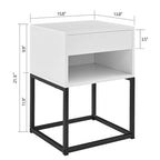 Table d'appoint simple avec tiroir et étagère