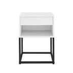 Table d'appoint simple avec tiroir et étagère
