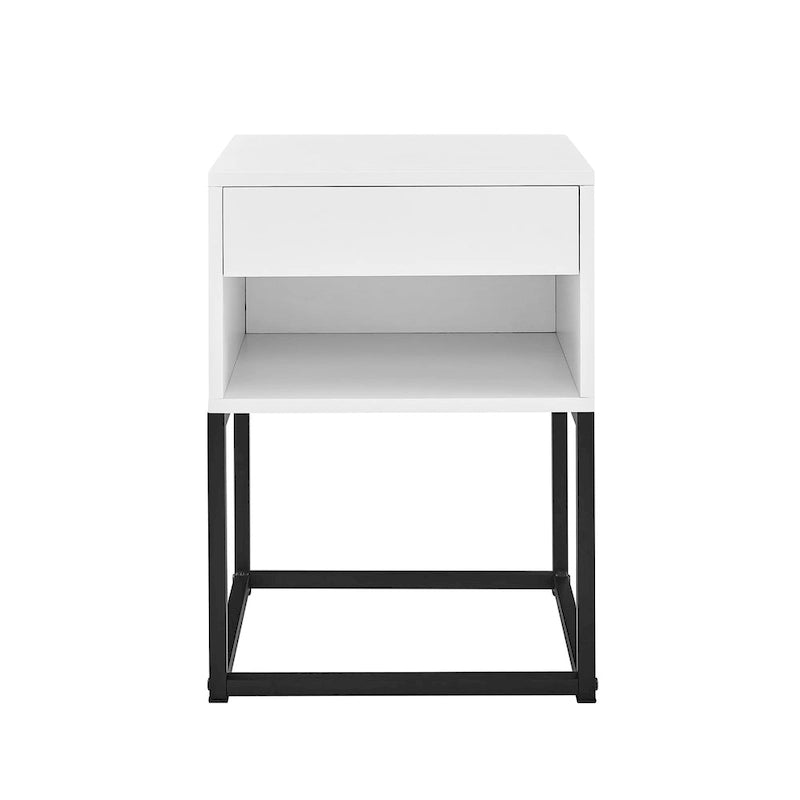 Table d'appoint simple avec tiroir et étagère