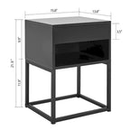 Table d'appoint simple avec tiroir et étagère