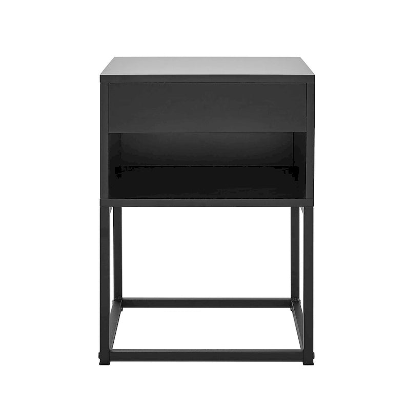 Table d'appoint simple avec tiroir et étagère
