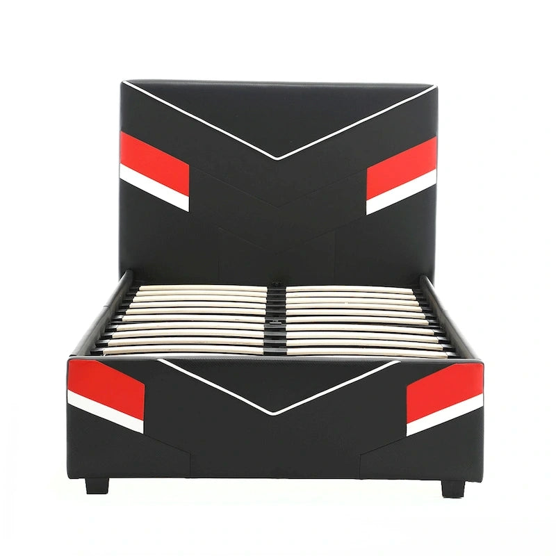 Cadre de lit Orion eSports Gaming, noir/rouge, une place
