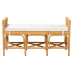Banc en rotin marron naturel bohème moderne