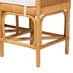 Banc en rotin marron naturel bohème moderne
