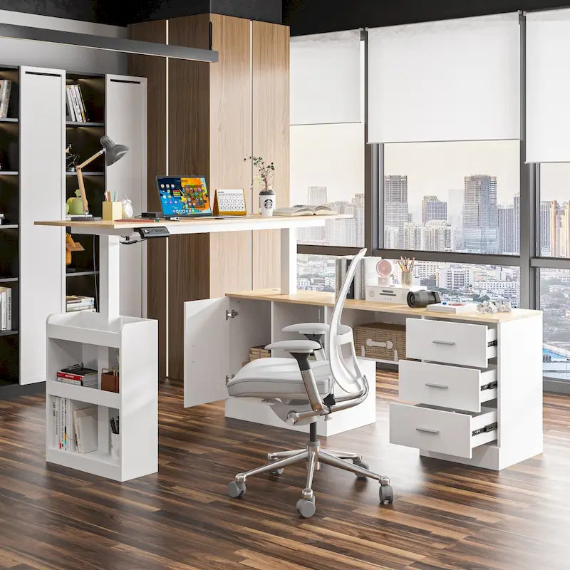 63 Bureau réglable Design ergonomique Rangement spacieux et Position debout