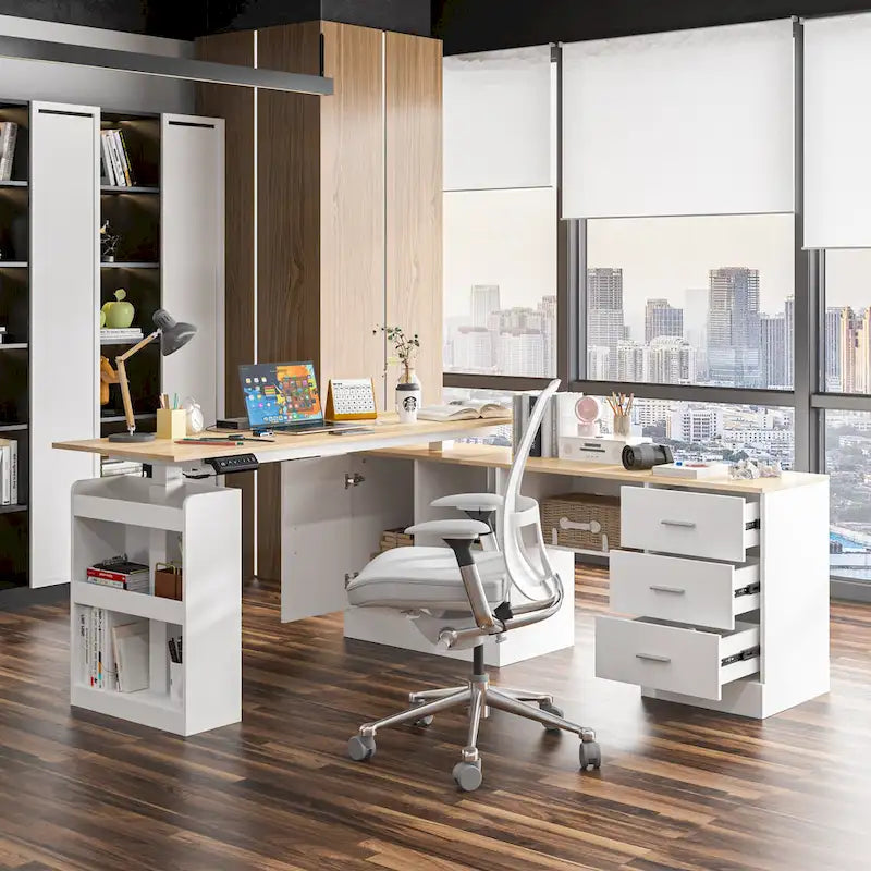 63 Bureau réglable Design ergonomique Rangement spacieux et Position debout