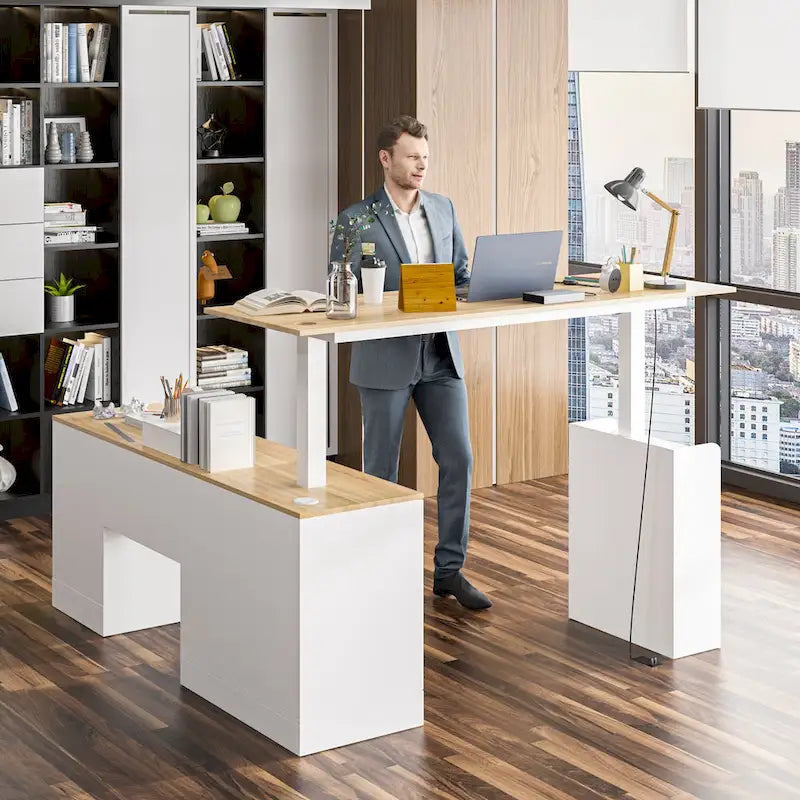 63 Bureau réglable Design ergonomique Rangement spacieux et Position debout