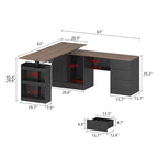 63 Bureau réglable Design ergonomique Rangement spacieux et Position debout