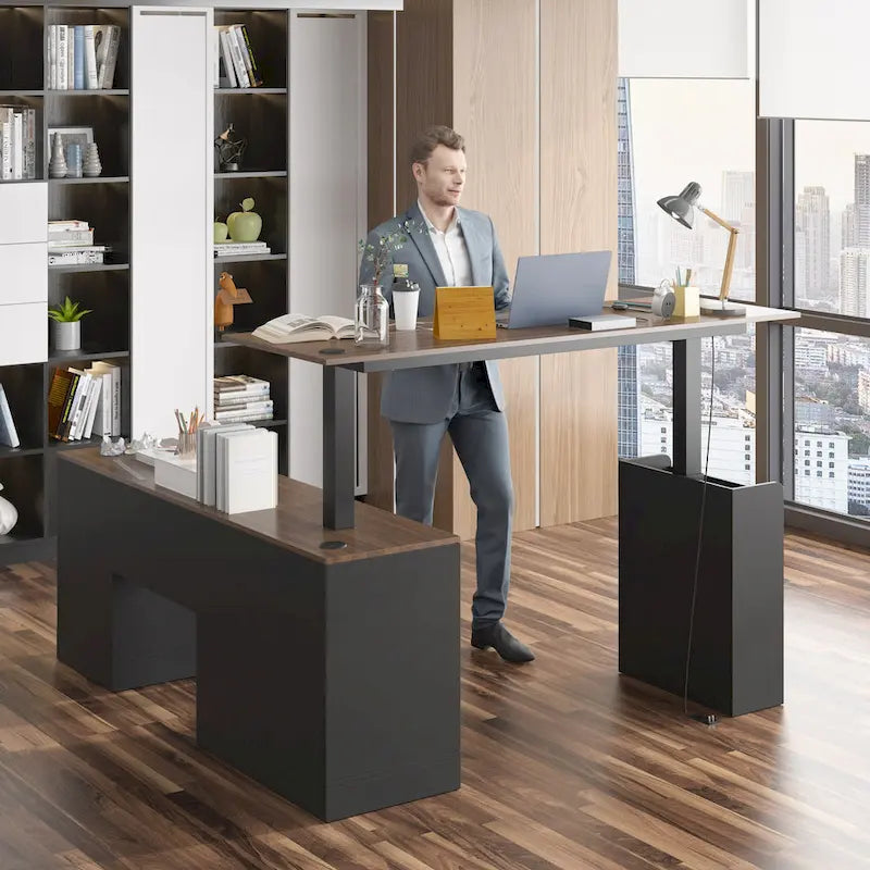 63 Bureau réglable Design ergonomique Rangement spacieux et Position debout