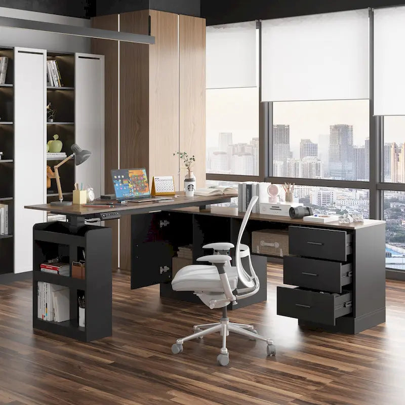 63 Bureau réglable Design ergonomique Rangement spacieux et Position debout