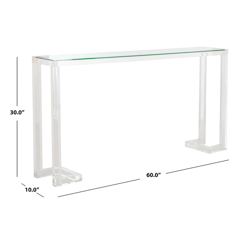 Table console en acrylique Camryn Couture - Transparent - 60 L x 10 P x 30 H - 52Lx10Px30H