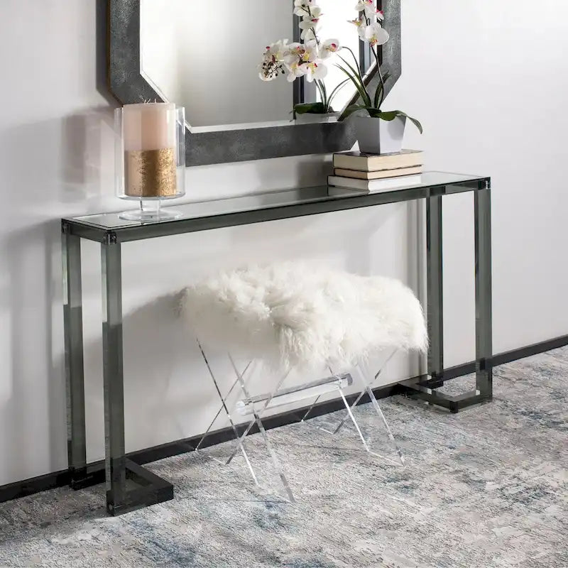 Table console en acrylique Camryn Couture - Transparent - 60 L x 10 P x 30 H - 52Lx10Px30H