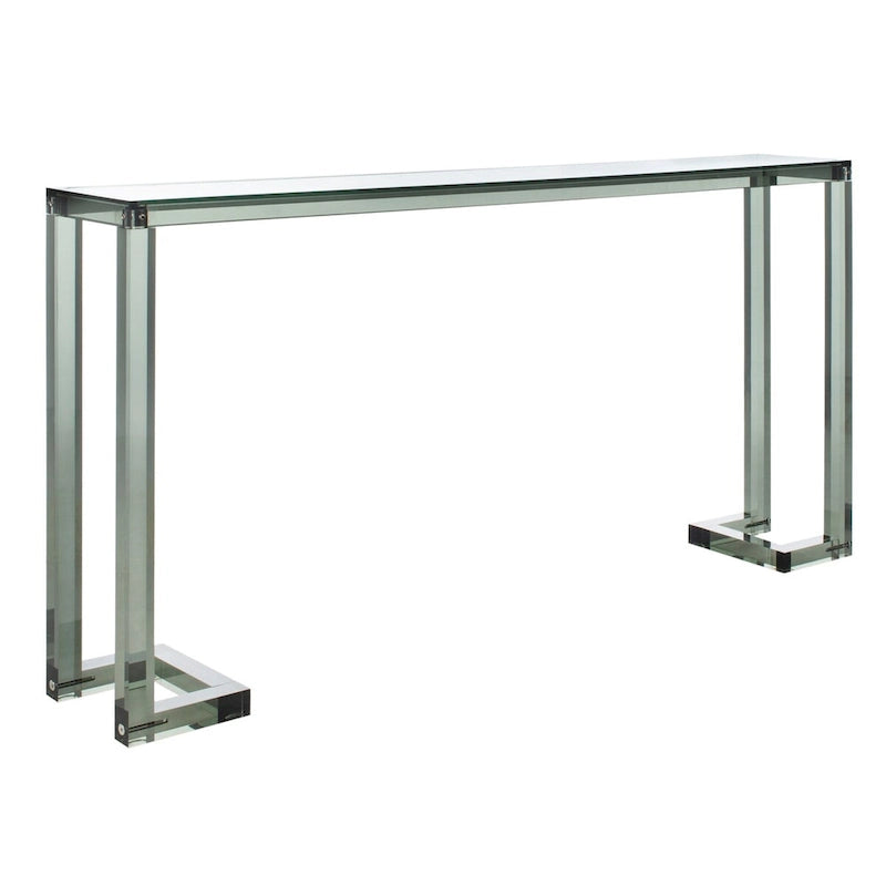 Table console en acrylique Camryn Couture - Transparent - 60 L x 10 P x 30 H - 52Lx10Px30H