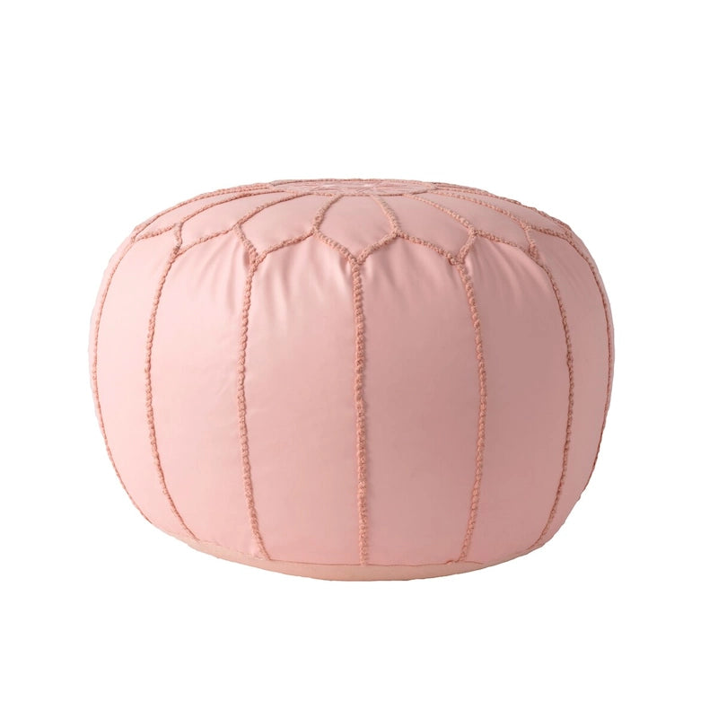 Pouf ottoman léger en similicuir style marocain classique