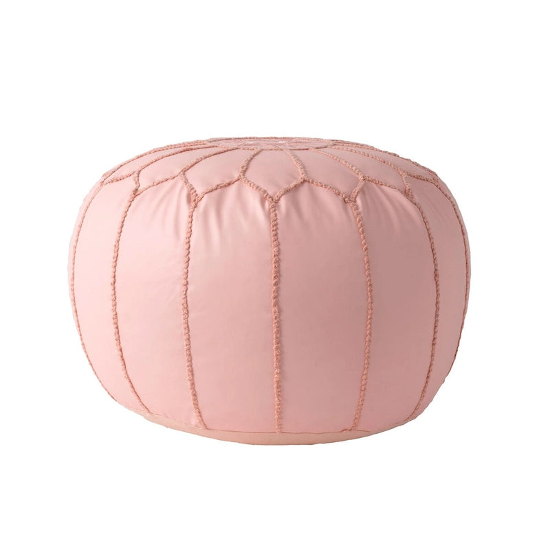 Pouf ottoman léger en similicuir style marocain classique