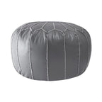 Pouf ottoman léger en similicuir style marocain classique