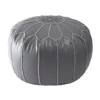 Pouf ottoman léger en similicuir style marocain classique