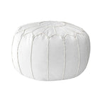Pouf ottoman léger en similicuir style marocain classique
