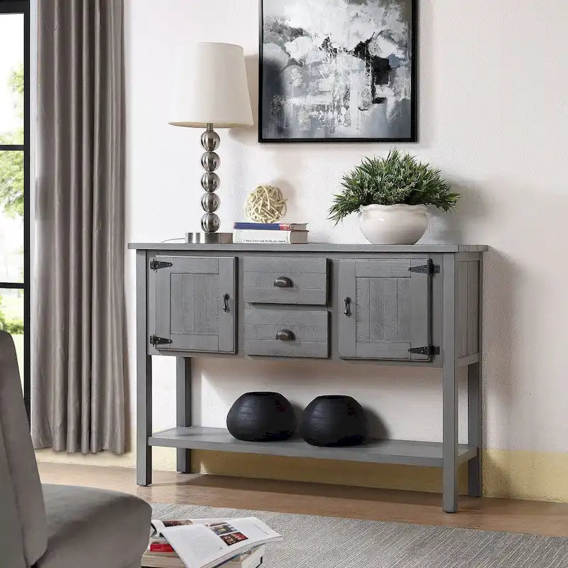 Console de buffet en bois massif de 48 po