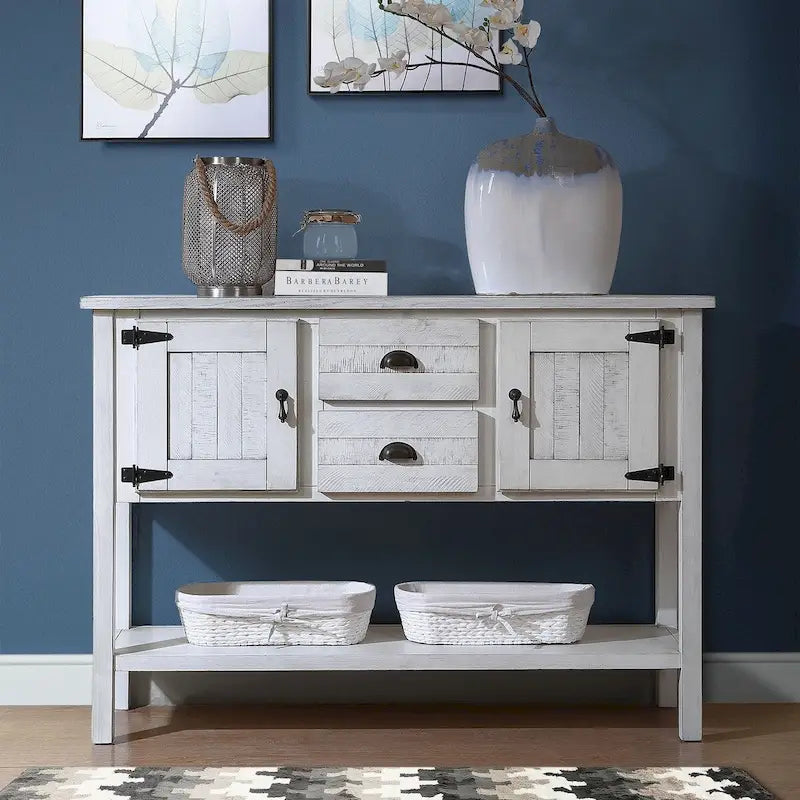 Console de buffet en bois massif de 48 po