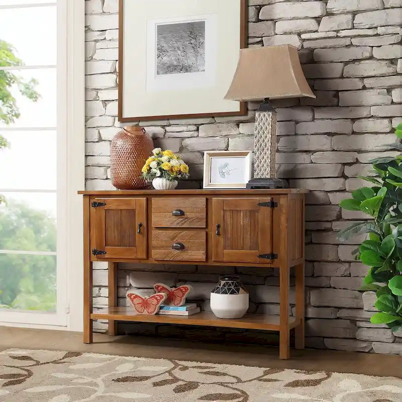 Console de buffet en bois massif de 48 po
