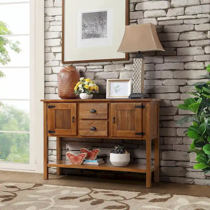 Console de buffet en bois massif de 48 po