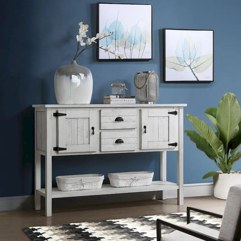 Console de buffet en bois massif de 48 po