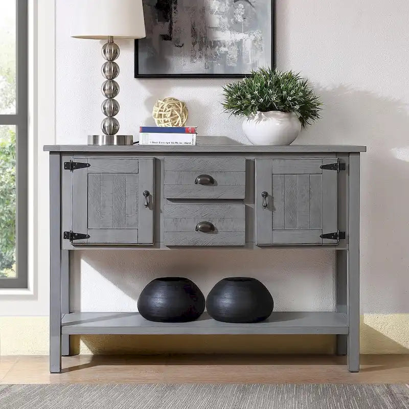 Console de buffet en bois massif de 48 po