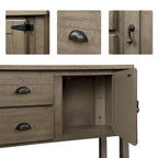 Console de buffet en bois massif de 48 po
