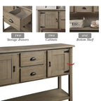 Console de buffet en bois massif de 48 po