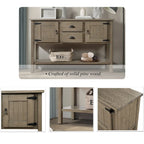 Console de buffet en bois massif de 48 po