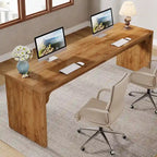 Bureau d'ordinateur extra long de 70,87 po, bureau pour 2 personnes pour le bureau à domicile