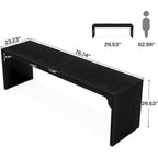 Bureau d'ordinateur extra long de 70,87 po, bureau pour 2 personnes pour le bureau à domicile